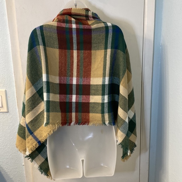 Plaid Winter Blanket Scarf - Picture 2 of 6